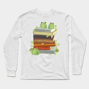 Old Books and frogs Long Sleeve T-Shirt